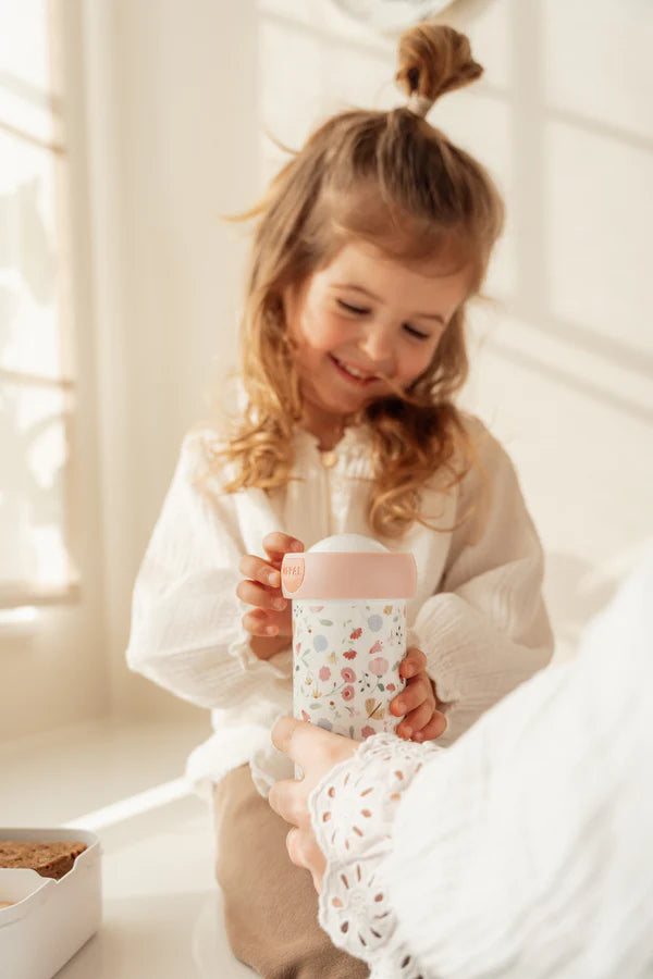 Little Dutch School Beaker 300ml - Flowers & Butterflies
