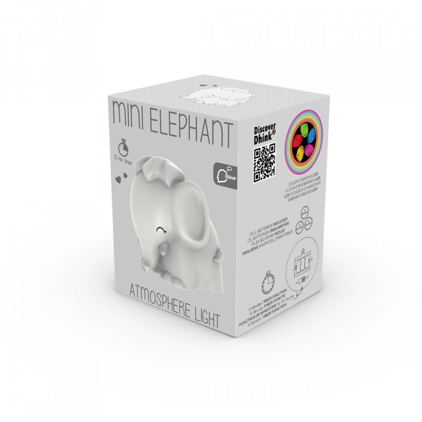 Oli Olsen Mini Sleeping Grey Elephant Nightlight