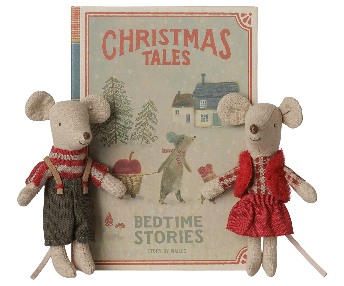 Maileg - Christmas Twin Mice In Book