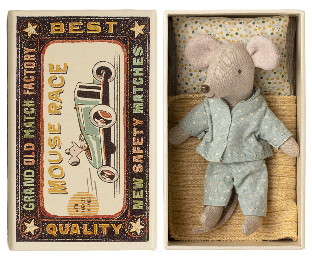 Maileg Little Brother mouse in matchbox