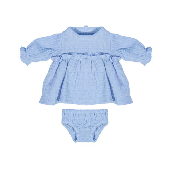 Miniland Doll Warm Weather Overalls and Blouse 32cm