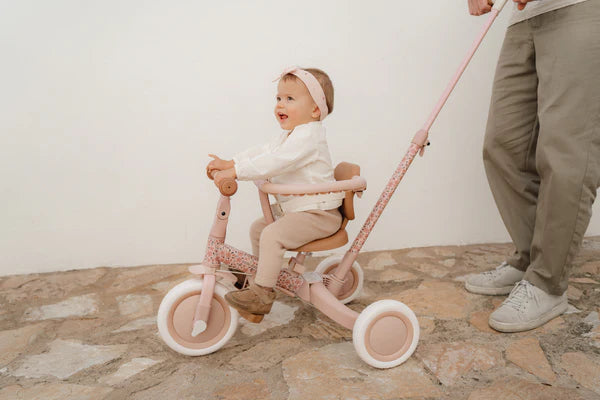 Little Dutch 4 in 1 Tricycle with push bar Fairy Floral