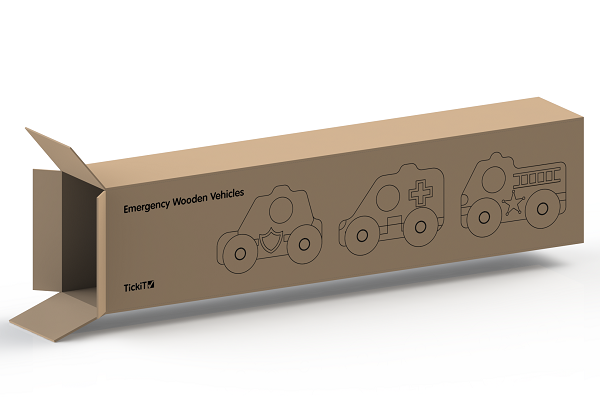 Natural Wooden Emergency Vehicles