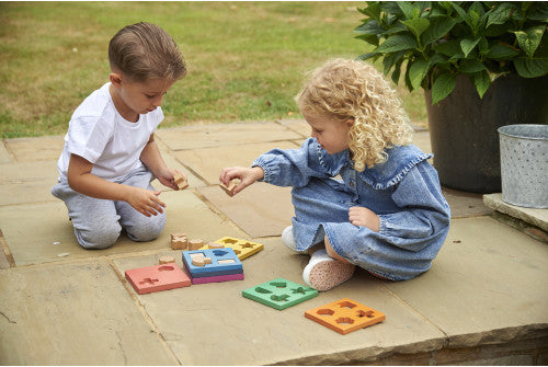 Tickit Rainbow Wooden Shape Stacker