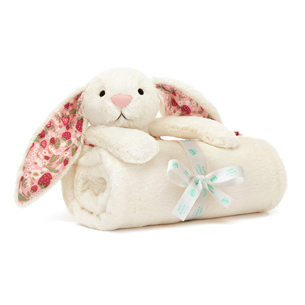 Jellycat Blossom Cream Bunny 'Berry' Blankie