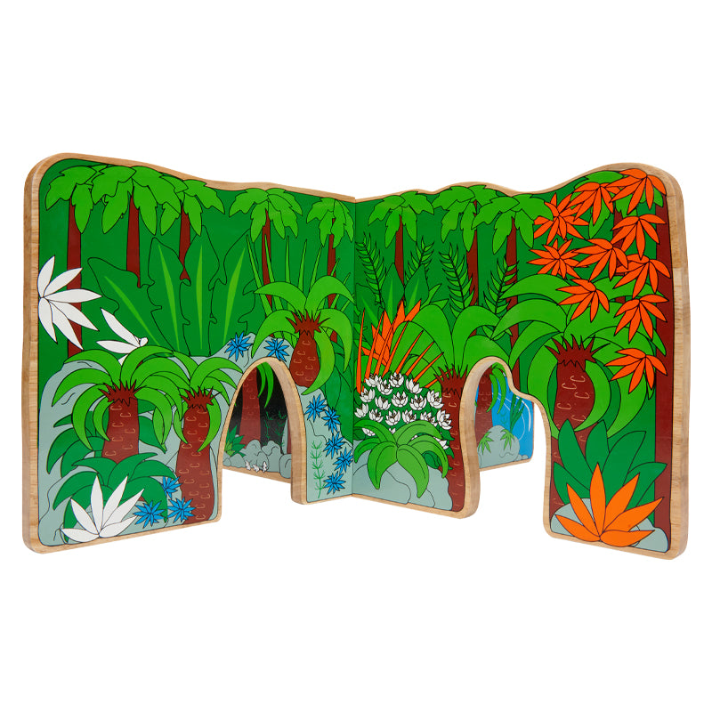 Wooden Jurassic Toy Play Scene by Lanka Kade