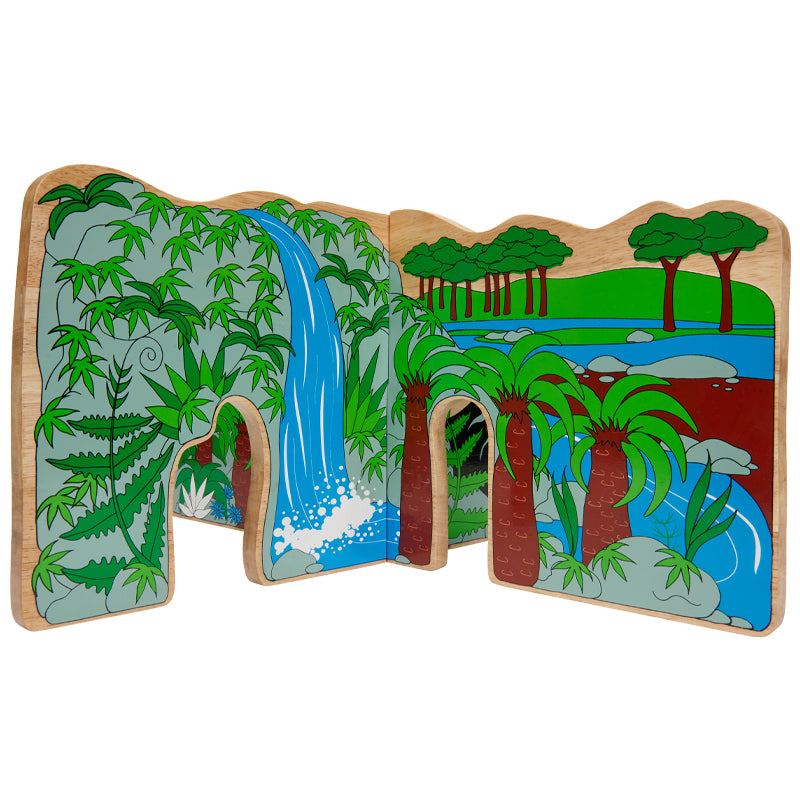 Wooden Jurassic Toy Play Scene by Lanka Kade