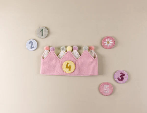 Little Dutch Birthday Crown with Numbers - Pink