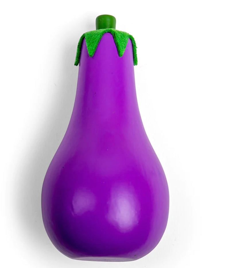 Bigjigs Wooden market stall wooden food Aubergine