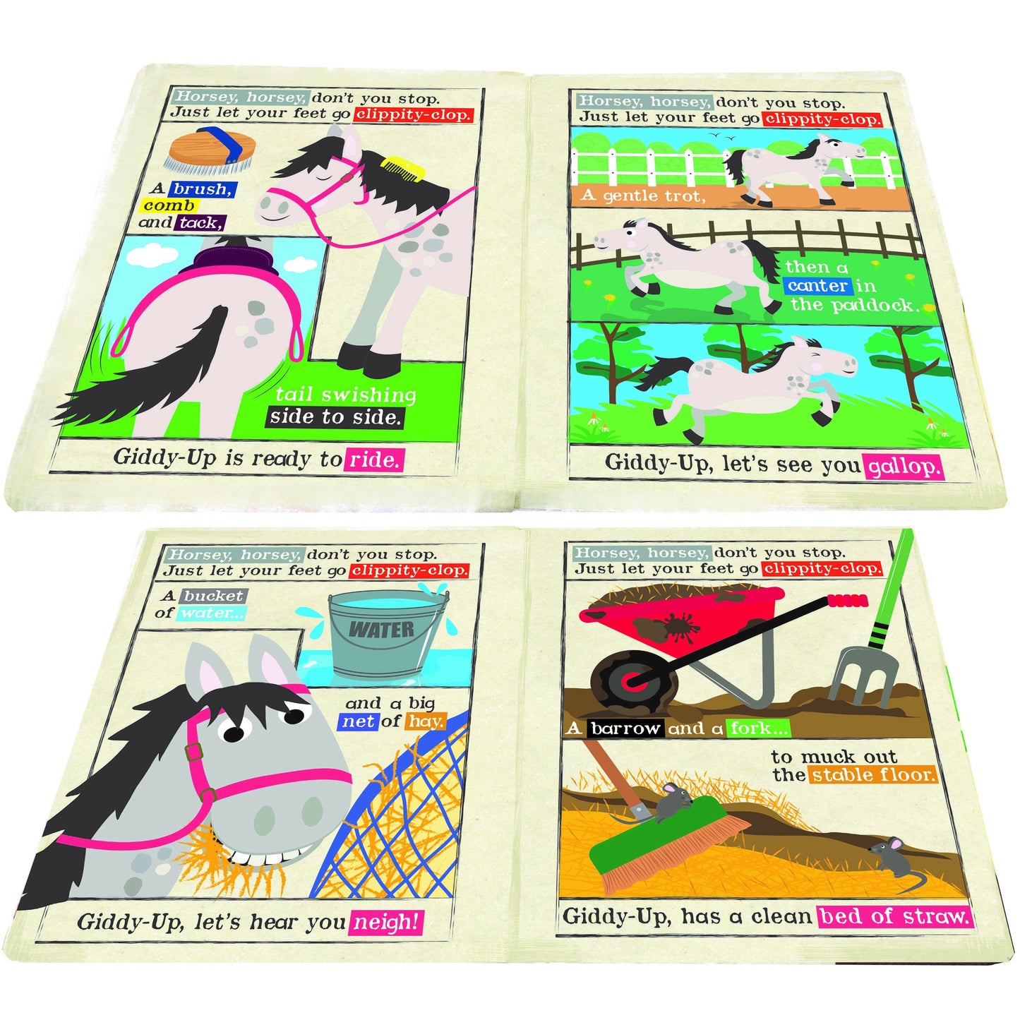 Jo & Nic's Crinkly Cloth Books - Horsey Horsey