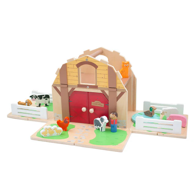 Home Wooden Farm Barn Set (incl animals)