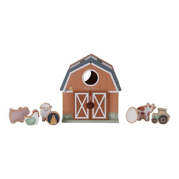 Little Dutch Wooden Farm Shape Sorter