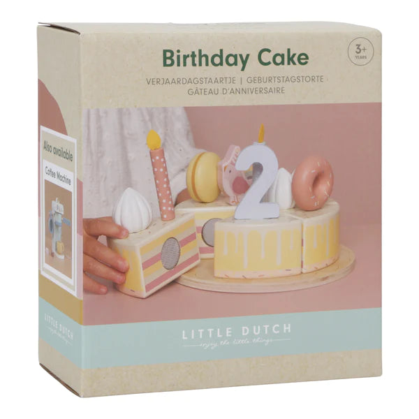 Little Dutch Wooden birthday cake - pink