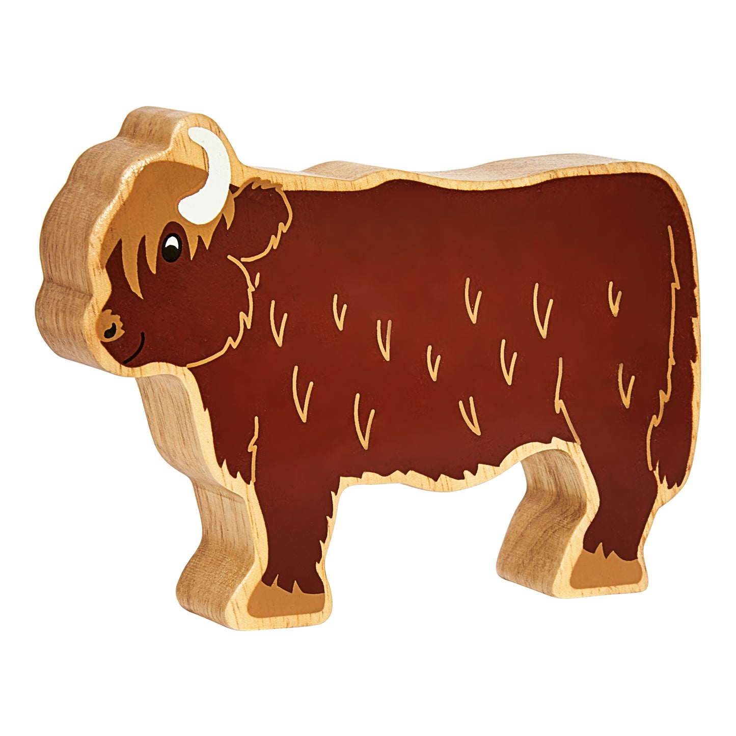 Lanka Kade Wooden brown highland cow toy
