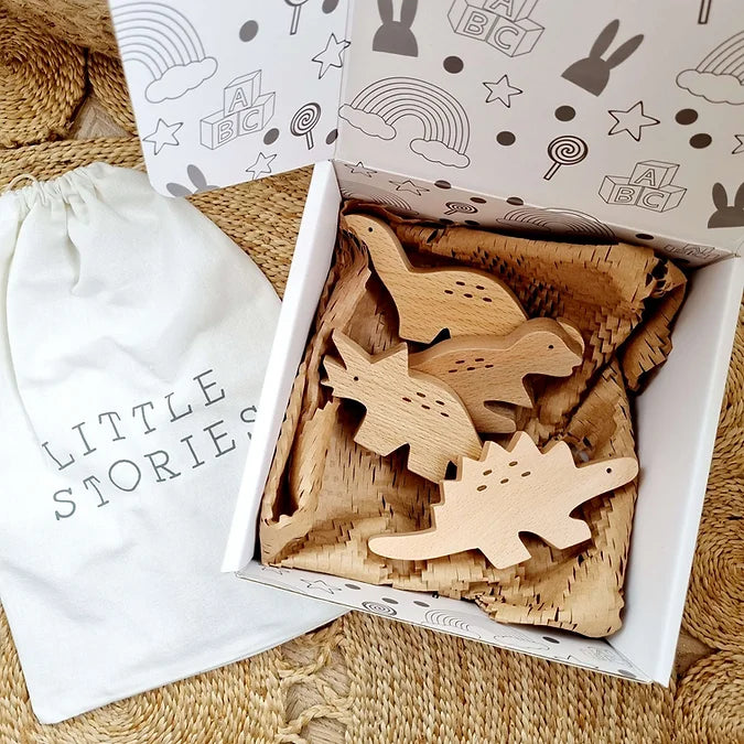 Little Stories Raw Dino Discovery Set Wooden Play Set