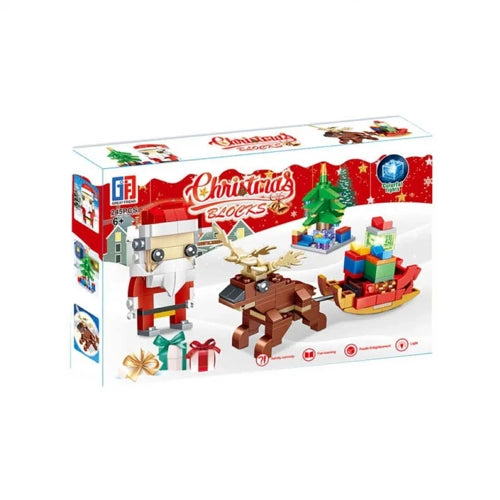 Christmas Brick Set With Light Up Brick