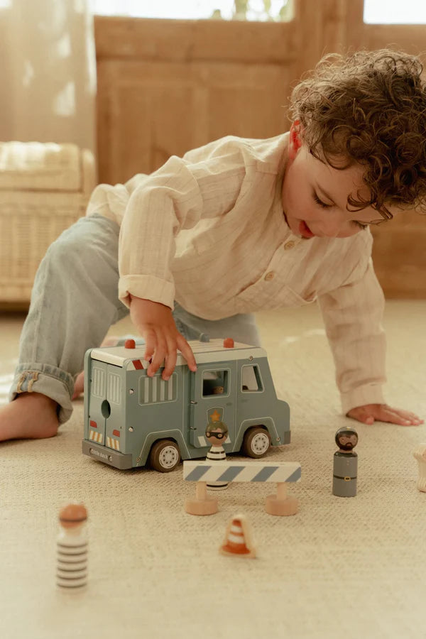 Little Dutch Wooden Police Van - Brand New Collection