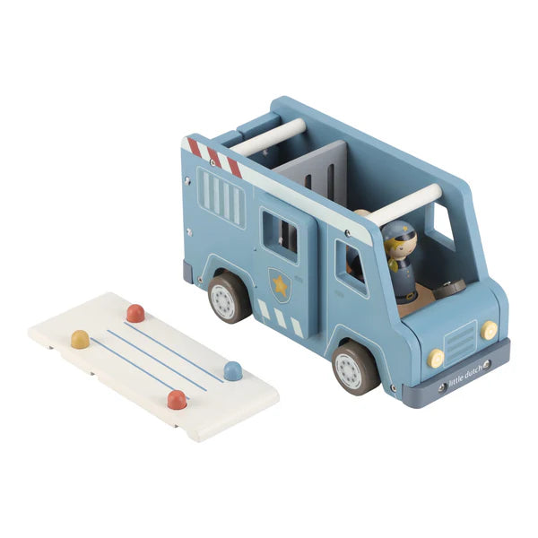 Little Dutch Wooden Police Van - Brand New Collection
