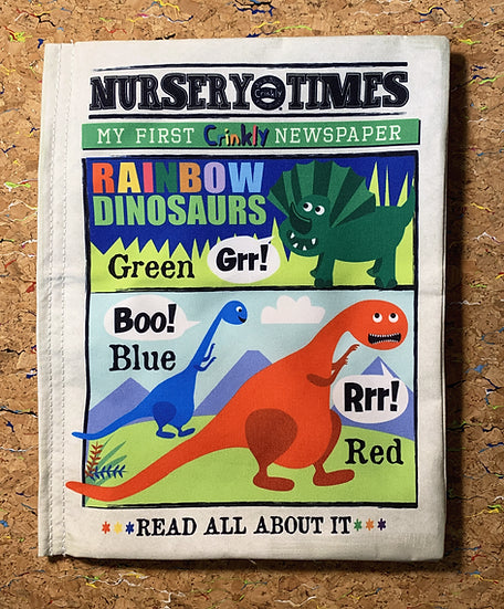Nursery Times Crinkly Newspaper - Rainbow Dinosaurs