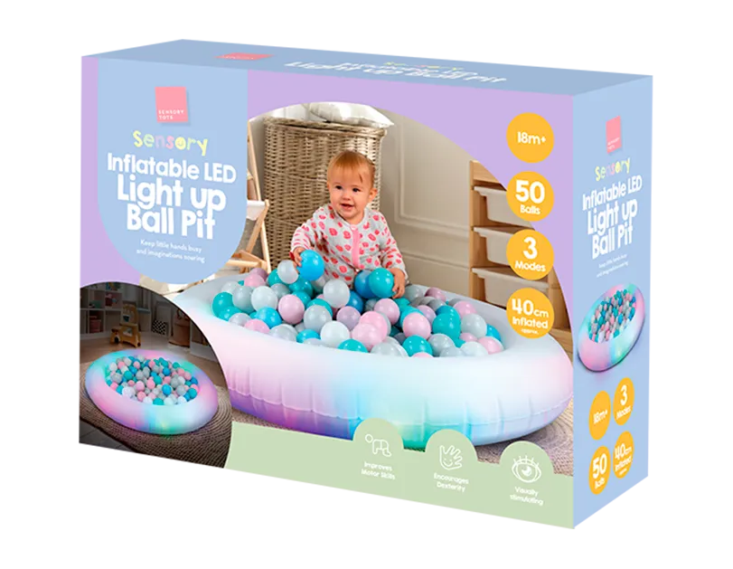 Sensory LED Inflatable Ball Pit 90cm DIA