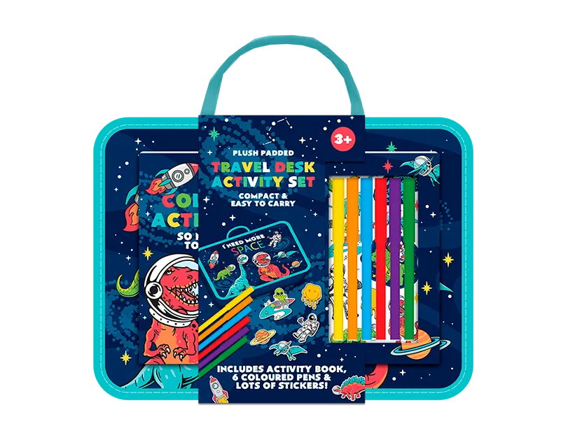 Blue Travel Desk Activity Set