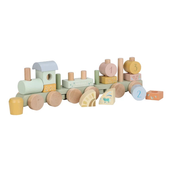 Little Dutch Wooden Block Train FSC - Safari Friends