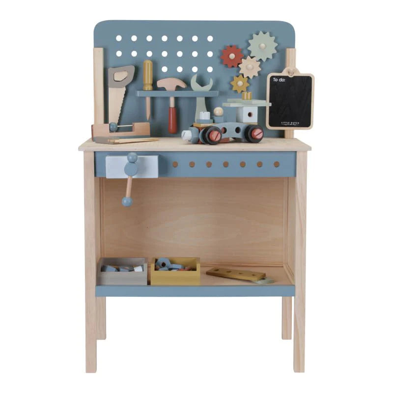 Little Dutch Blue Wooden Tool Bench