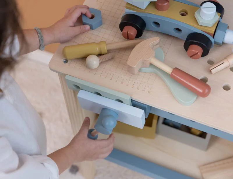 Little Dutch Blue Wooden Tool Bench
