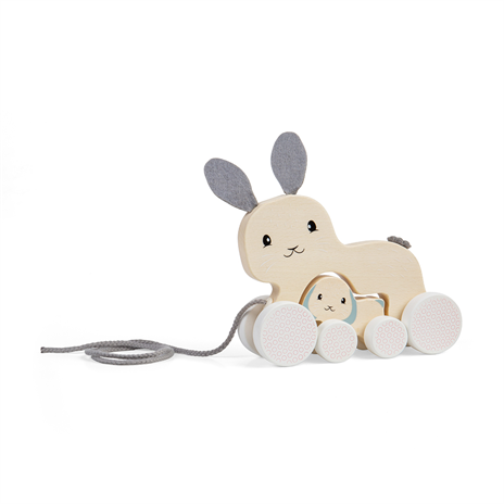 Bigjigs Wooden Bunny and Baby Pull Along