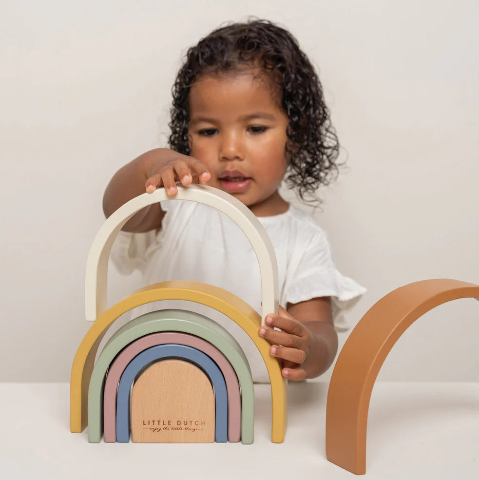 Little Dutch Wooden Vintage Rainbow Stacker
