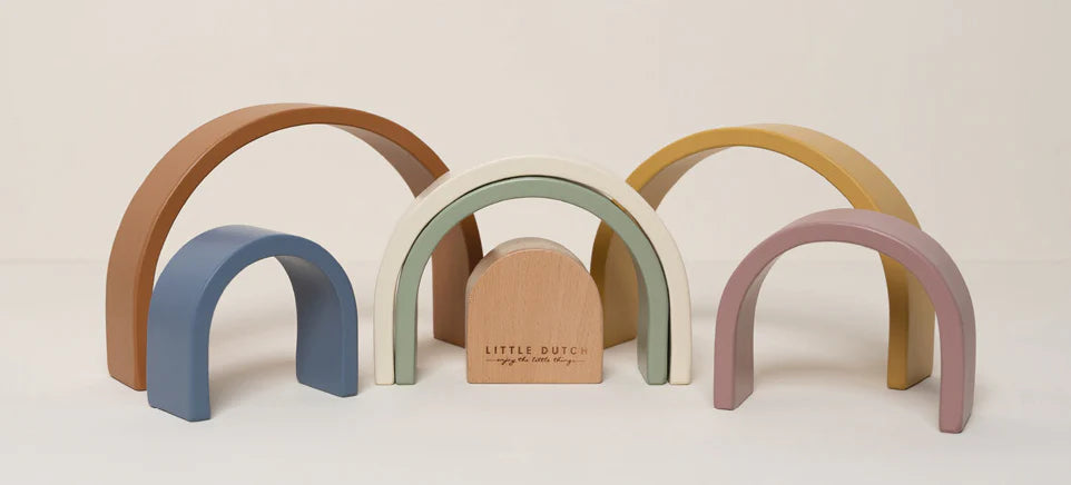 Little Dutch Wooden Vintage Rainbow Stacker