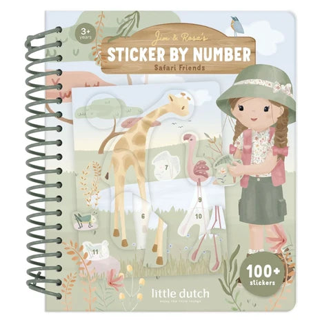 Little Dutch Sticker book by numbers - Rosa