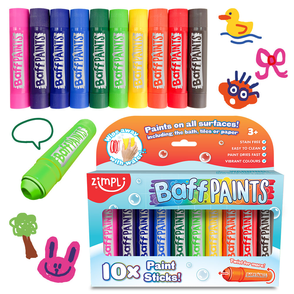 Baff Bath Paints Pack 10