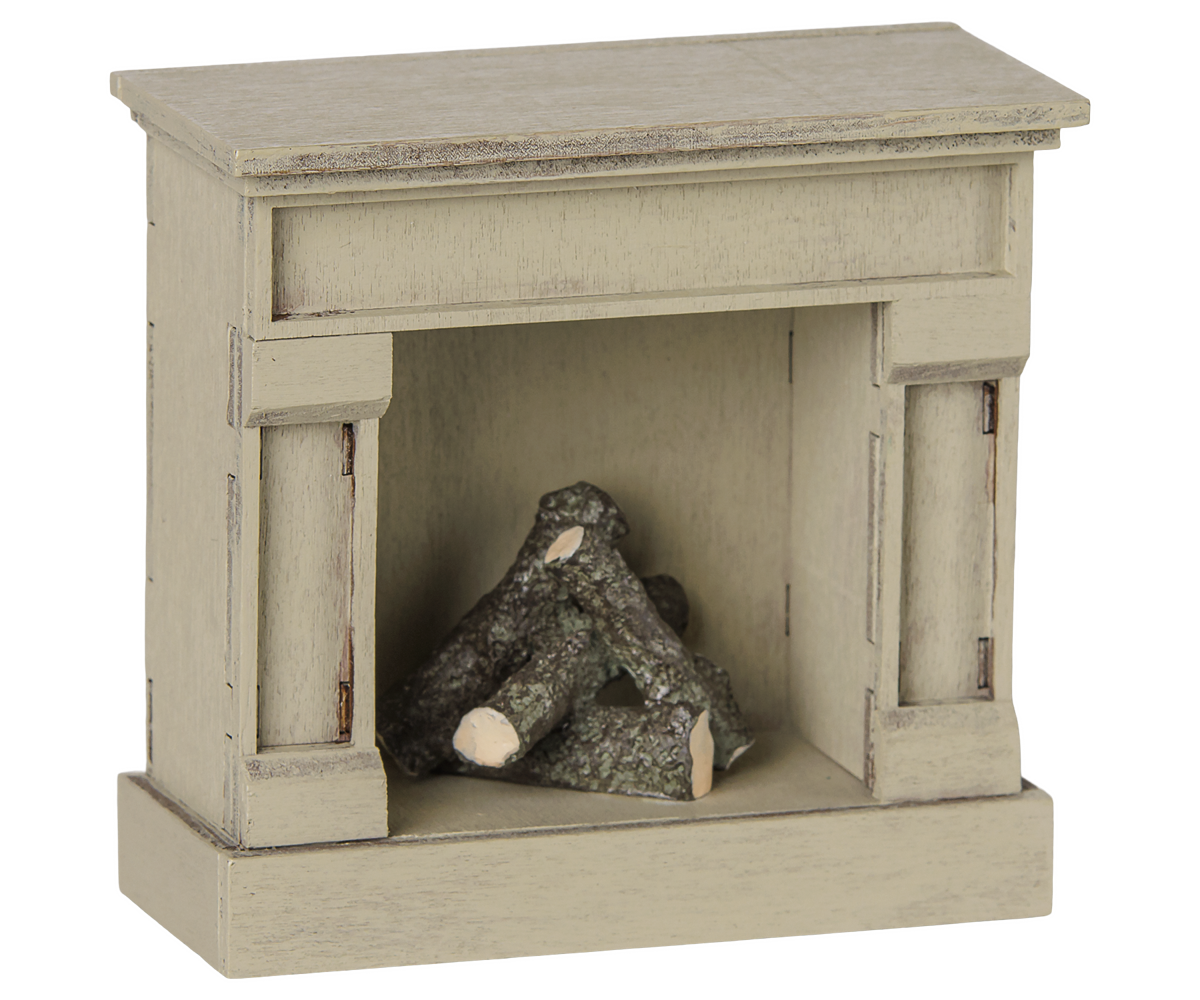 Maileg - Fireplace, Mouse - Off white