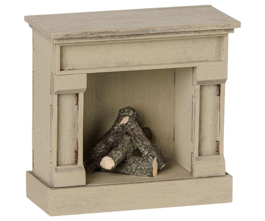 Maileg - Fireplace, Mouse - Off white