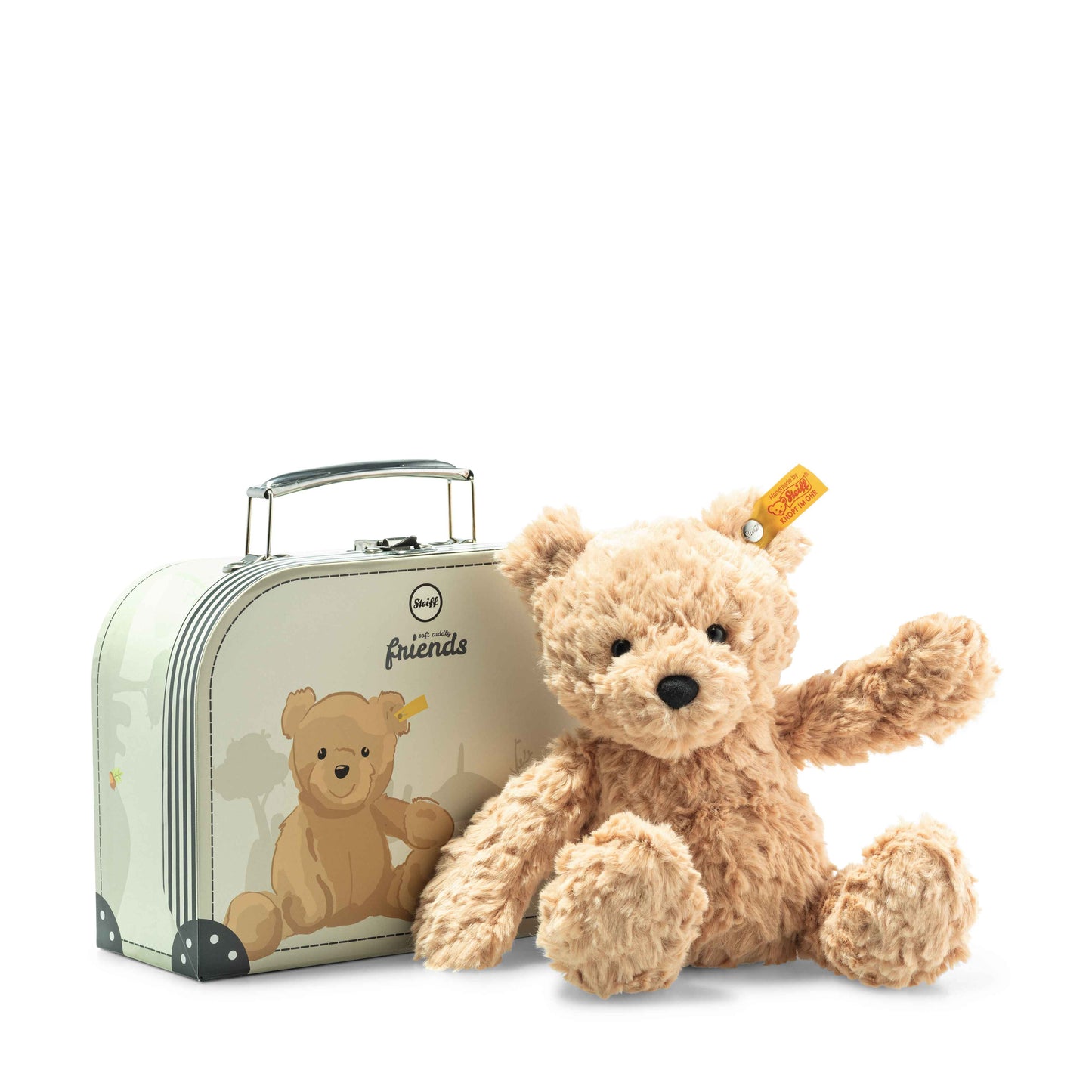 Steiff Jimmy Teddy Bear Suitcase Light Brown 25cm