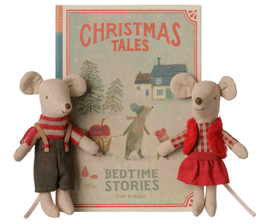 Maileg - Christmas Twin Mice In Book