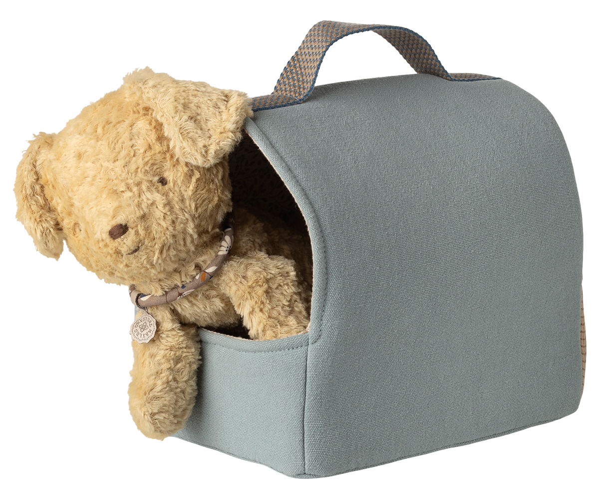 Maileg Pet Carrier Dusty Blue