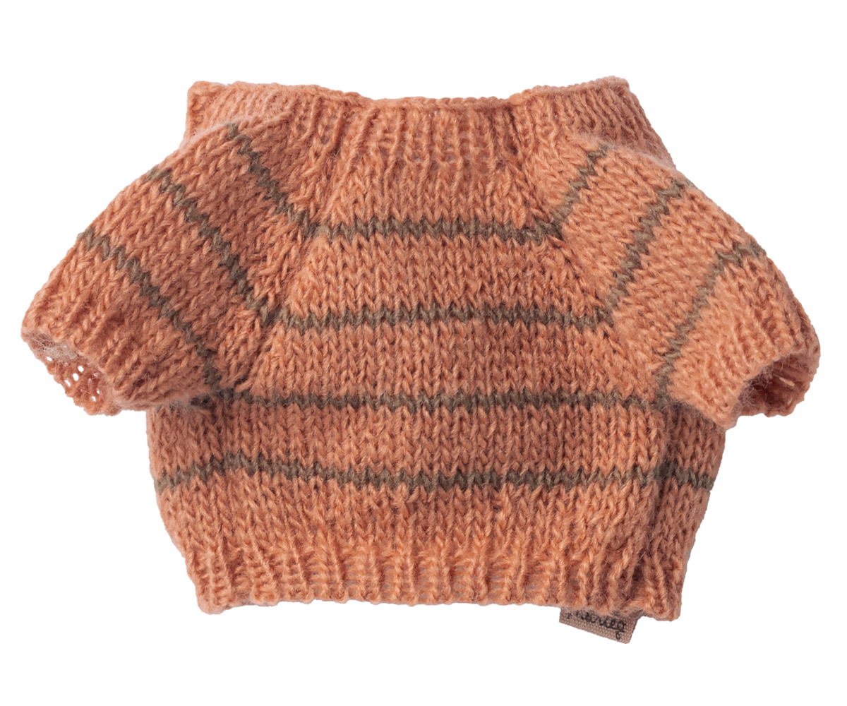 Maileg Puppy Knitted Sweater - Coral