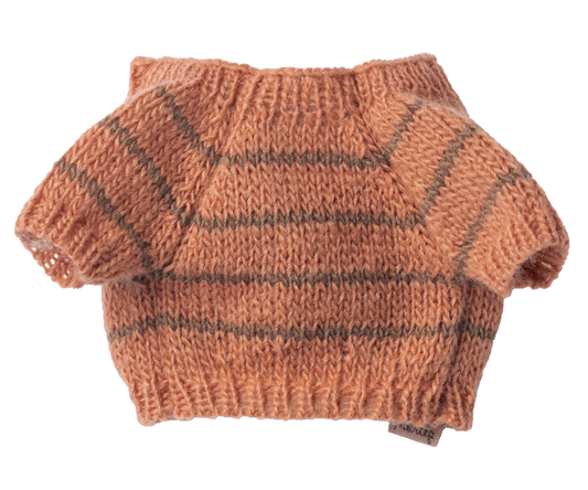 Maileg Puppy Knitted Sweater - Coral