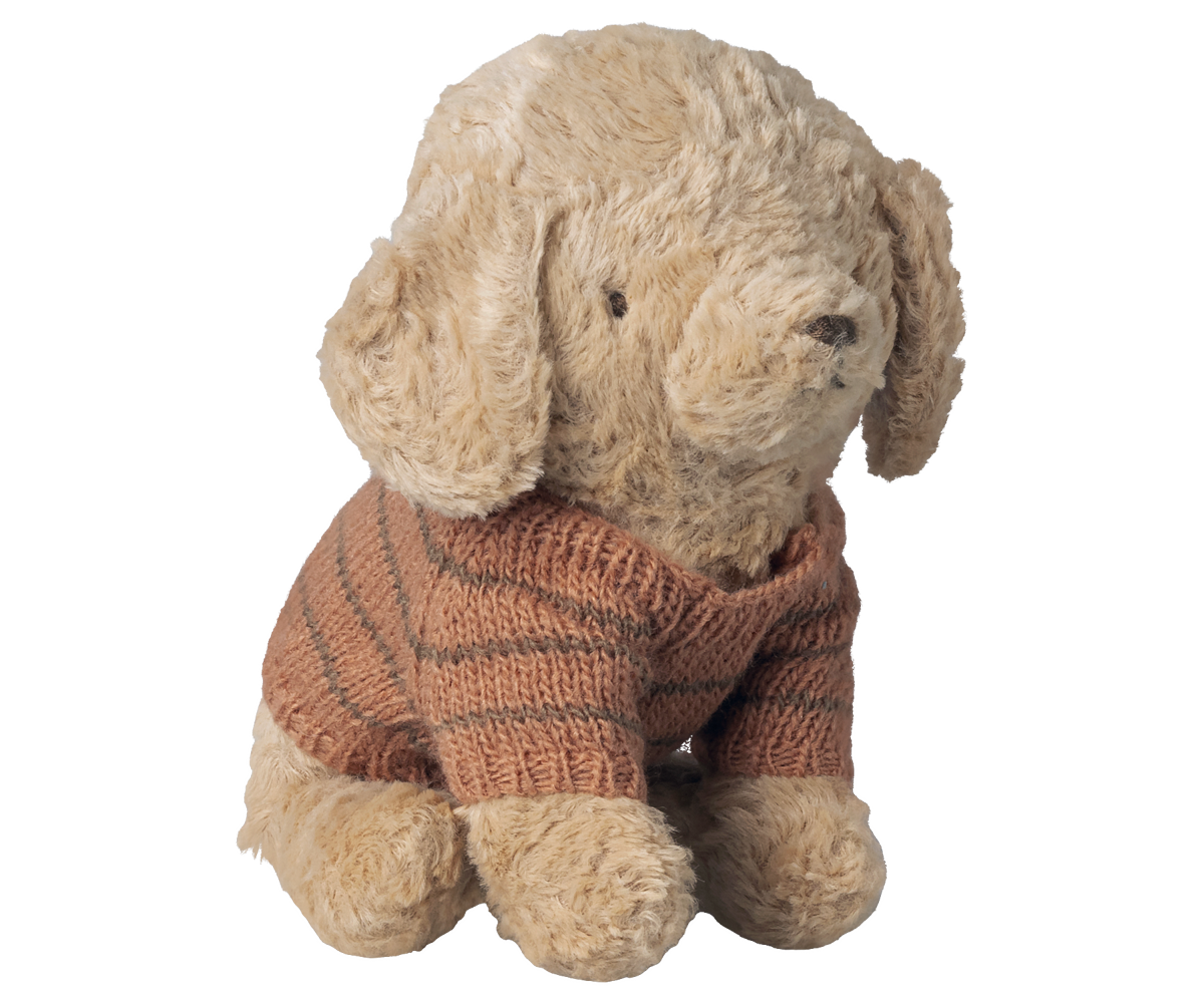 Maileg Puppy Knitted Sweater - Coral