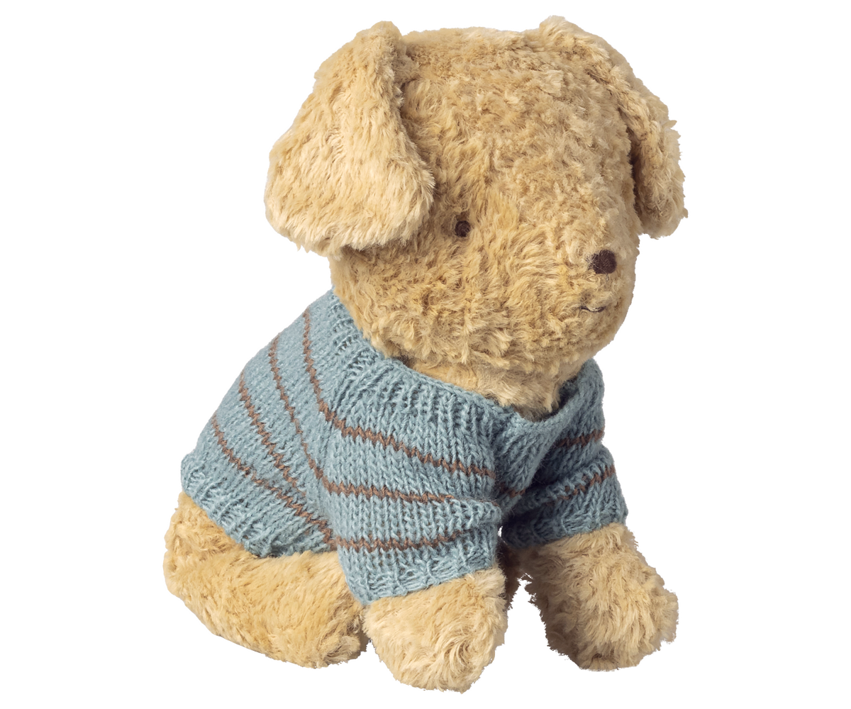 Maileg Puppy Knitted Sweater - Dusty Blue