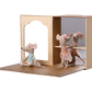 Maileg Ballet mice in dance studio, Little sister and brother
