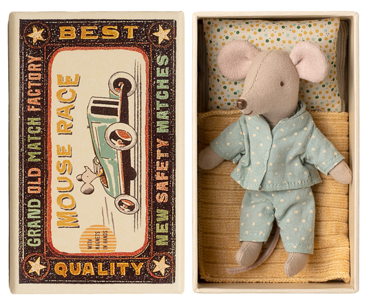 Maileg Little Brother mouse in matchbox