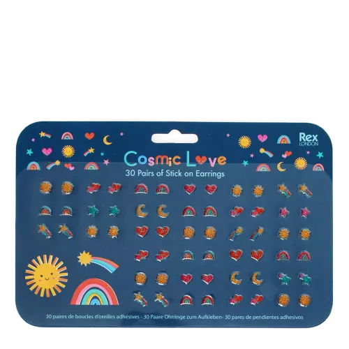 Stick on earrings (30 pairs) - Cosmic Love