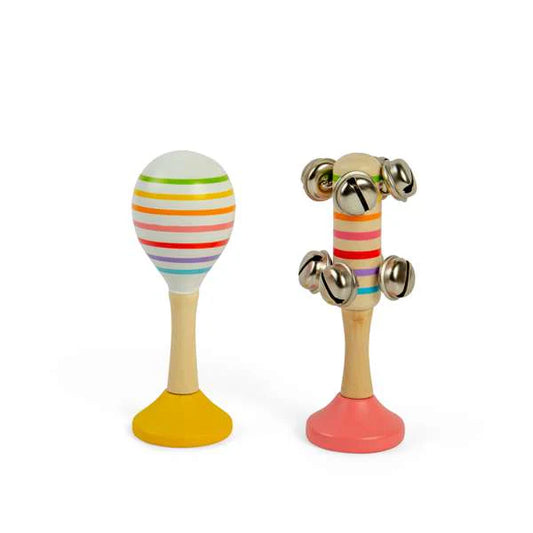 Bigjigs Wooden Musical Shakers Colours may vary