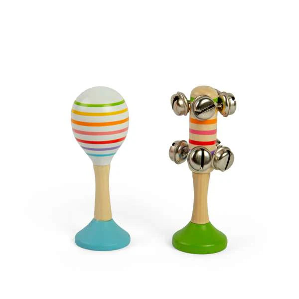 Bigjigs Wooden Musical Shakers Colours may vary