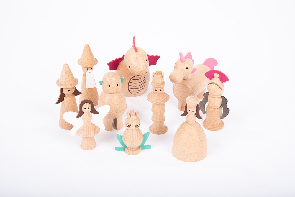 Wooden Enchanted Figures - Pk10 by Tickit