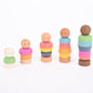 Rainbow Wooden Community People - Pk5