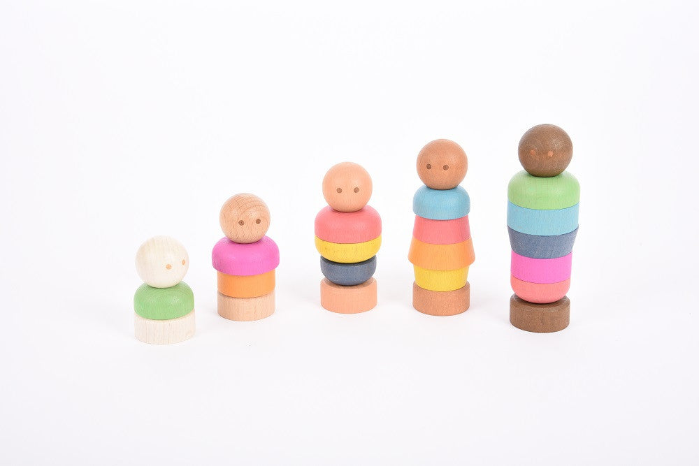 Rainbow Wooden Community People - Pk5
